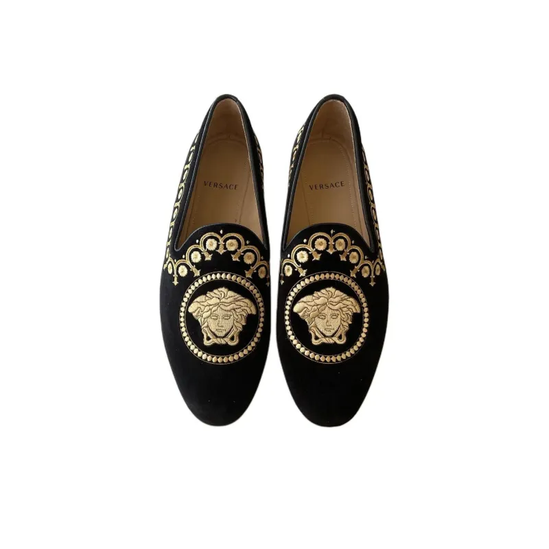 VERSACE Loafers Men Black-4