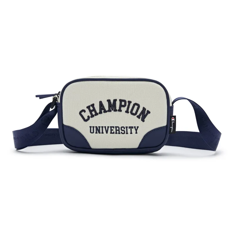 Champion Artificial Leather Crossbody Bag Regular Unisex Dark Blue/Blue/Dark Brown-6