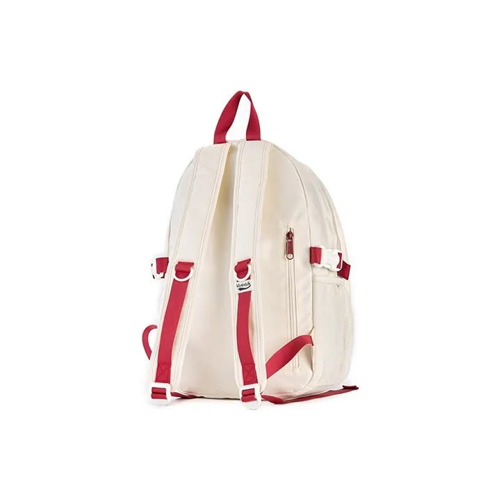 VANWALK Polyester Backpack Tubas Unisex Vintage White/Baseball Red/Vintage Green-3