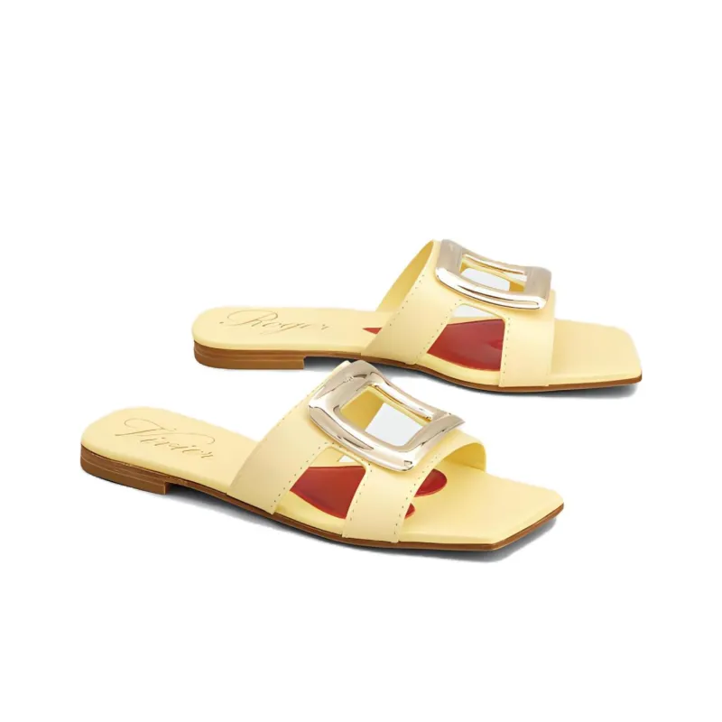 Roger Vivier Slide Slippers Women's Yellow-2