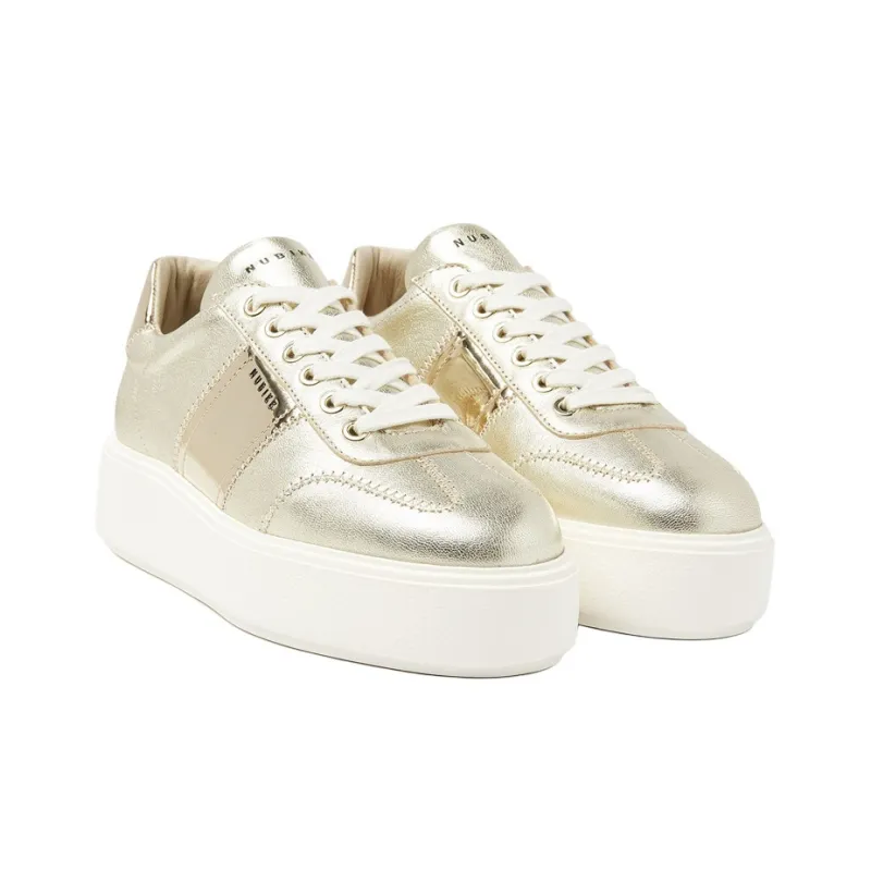 NUBIKK Elise Wing Low-Top Skateboard Shoes Women's Gold-2