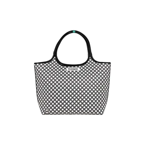 TOSWIM PU Portable Crossbody Bag Shoulder Bag Unisex Black White