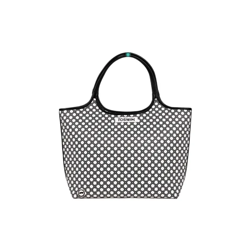 TOSWIM PU Portable Crossbody Bag Shoulder Bag Unisex Black White-0