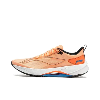 LiNing Super Light 21 Cushioned Slip Resistant Breathable Low Top Running Shoes Men's Orange Black Blue
