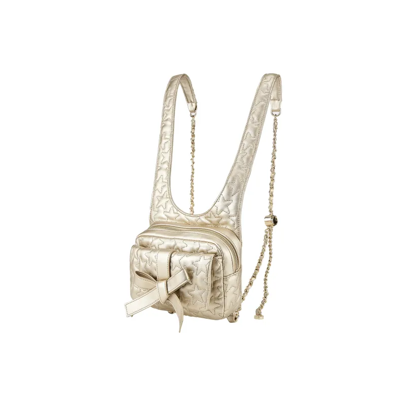 ECODAY ECOD PU Backpack Regular Women's Silver/Champagne Gold-2