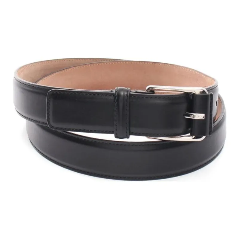 GUCCI Calfskin Leather Belts Men's Black --1
