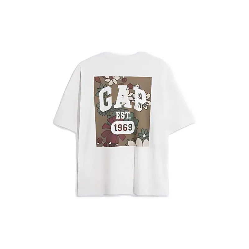 GAP SS23 T-Shirts Unisex Gray White-1