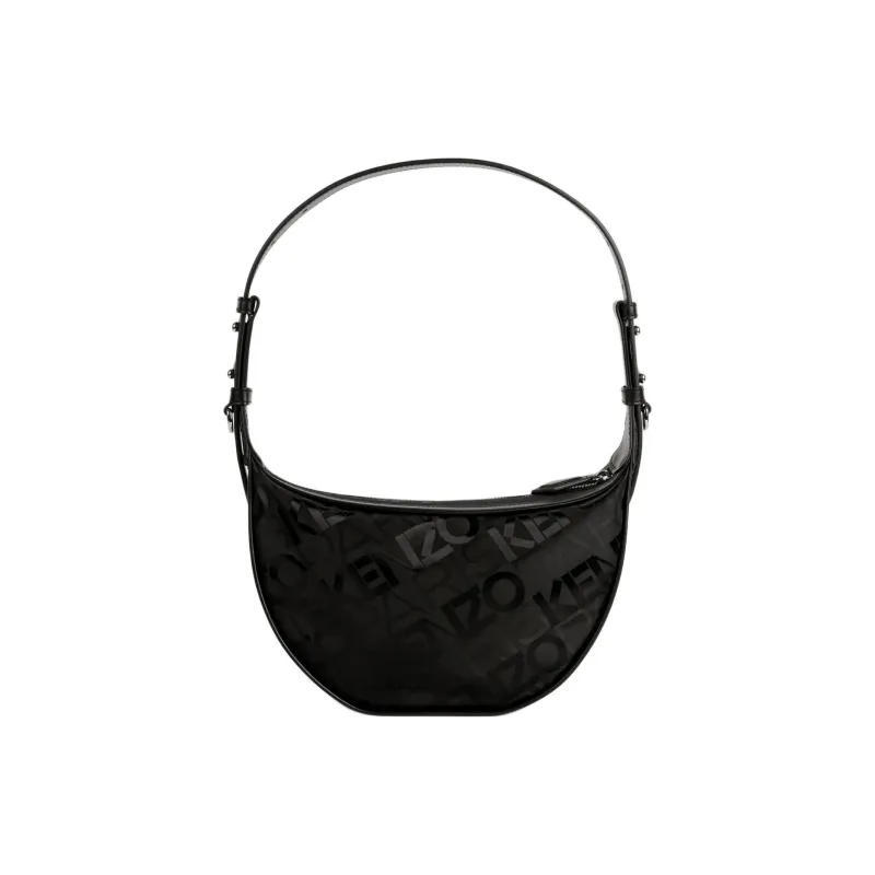 KENZO Polyester HOBO Bag Shoulder Handbag Medium Size Women's Black-1