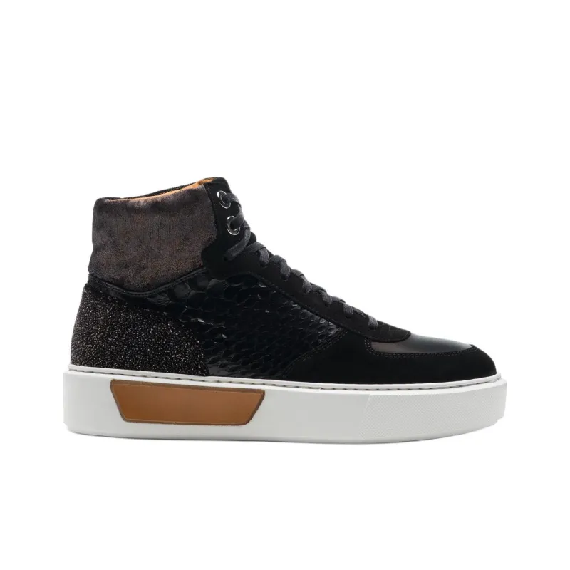 Magnanni Eva High-Top Skateboard Shoes Women's Black-1