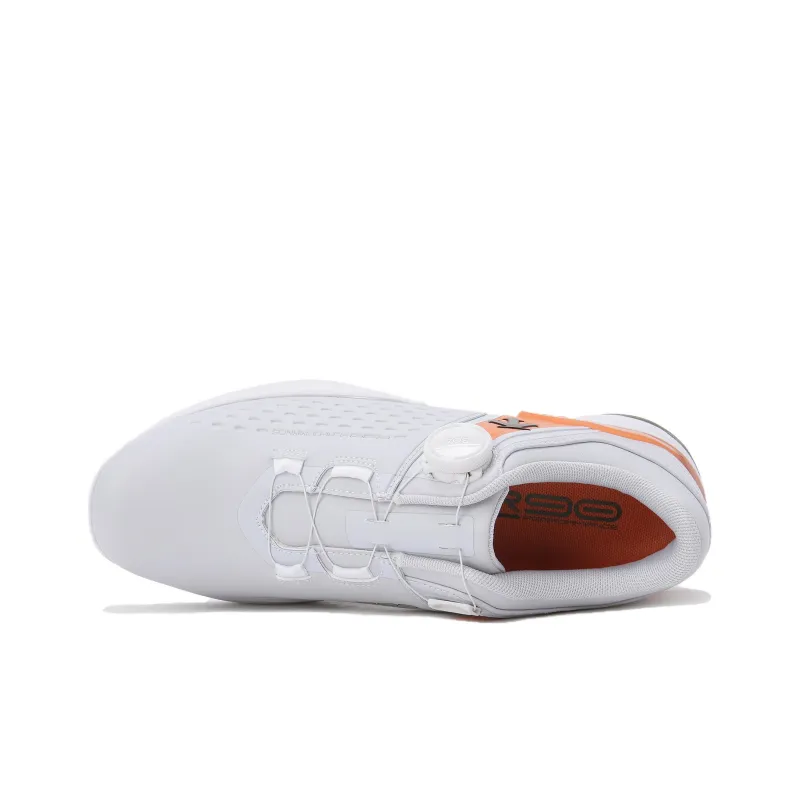 DESCENTE R90 BOA Slip Resistant Golf Shoes Men's White Orange-3