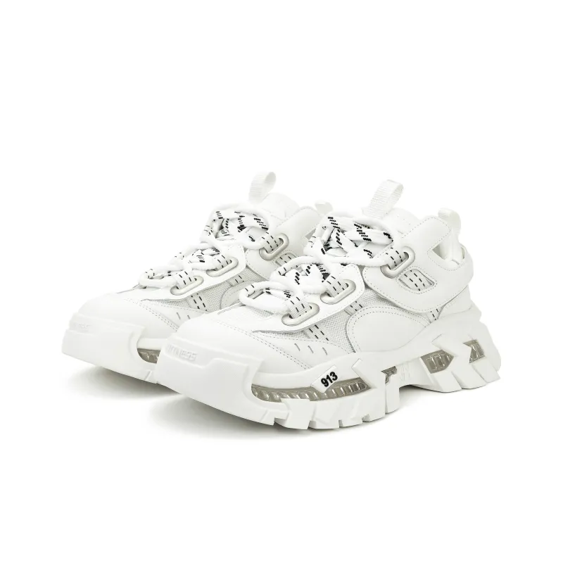 NUTTINESS Ruins Collection Abrasion Resistant Breathable Height Increasing Low Top Chunky Sneakers Unisex-8