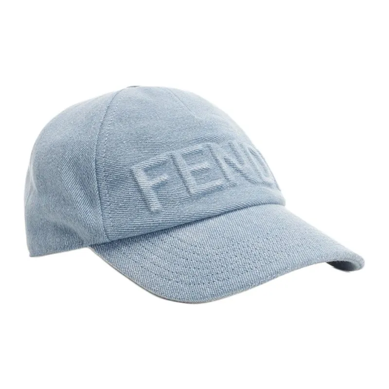 FENDI Logo embossed Denim Cap-0