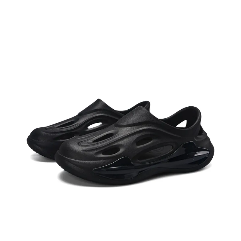 CAOT Jelly Perforated Shoes Series Clogs Unisex Black-3
