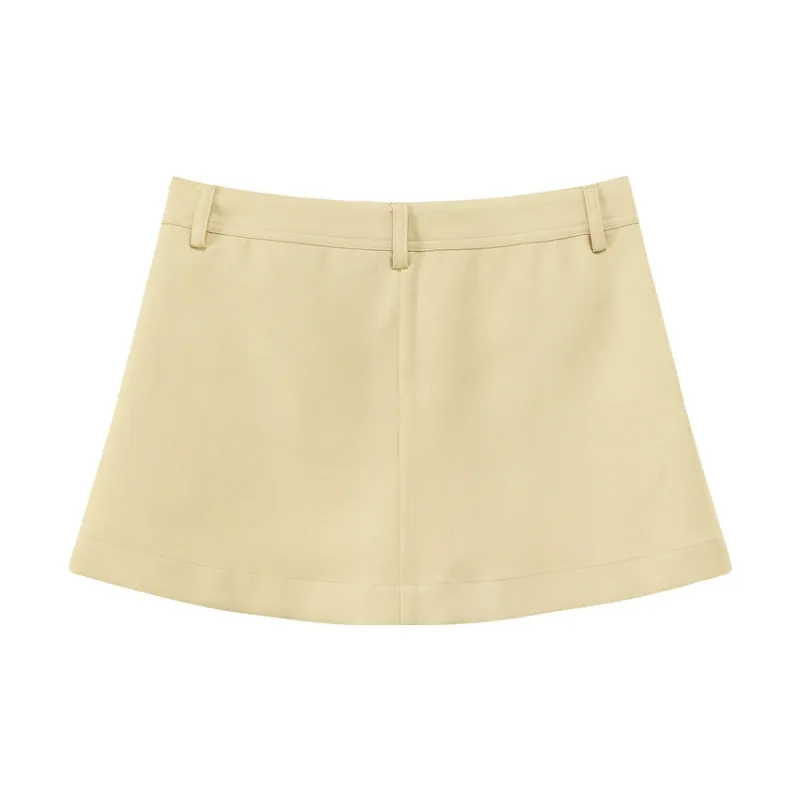CHUU Casual Short Skirts Women's Light Khaki-1