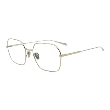 MASUNAGA Titanium Irregular Shape Eyeglass Frames Unisex Gold