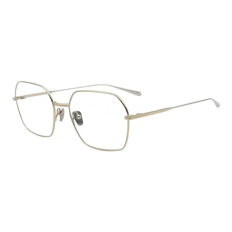 MASUNAGA Titanium Irregular Shape Eyeglass Frames Unisex Gold-0