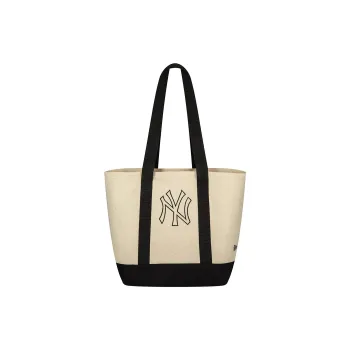 New Era Cotton Tote Bag Shopping Bag Shoulder Bags Handbags Regular Women's Cream
