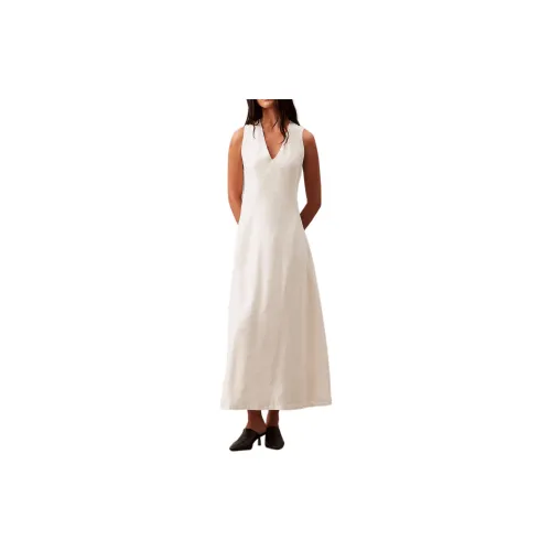 Calvin Klein Sleeveless Dresses Women's Antique White