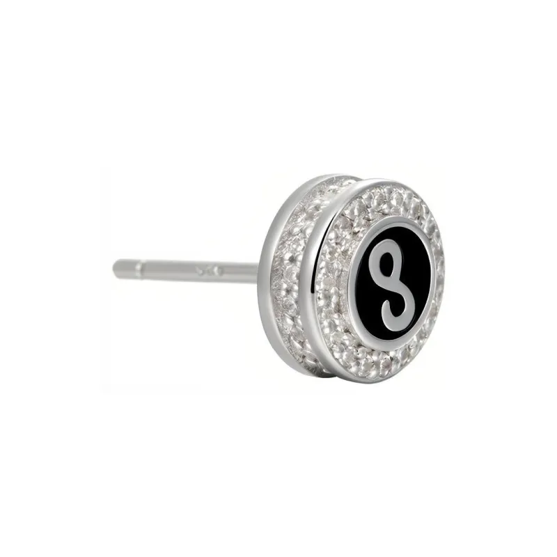 APORRO 925 Sterling Silver Infinite Collection, Chinese Zodiac Snake Ear Studs Unisex-4
