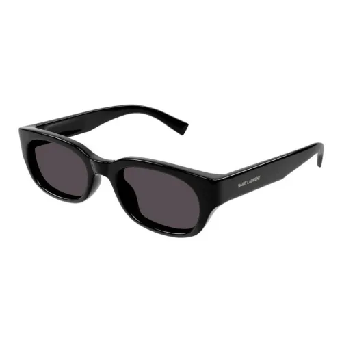 SAINT LAURENT Acetate Square Sunglasses Women's Black/Havana/Yellow