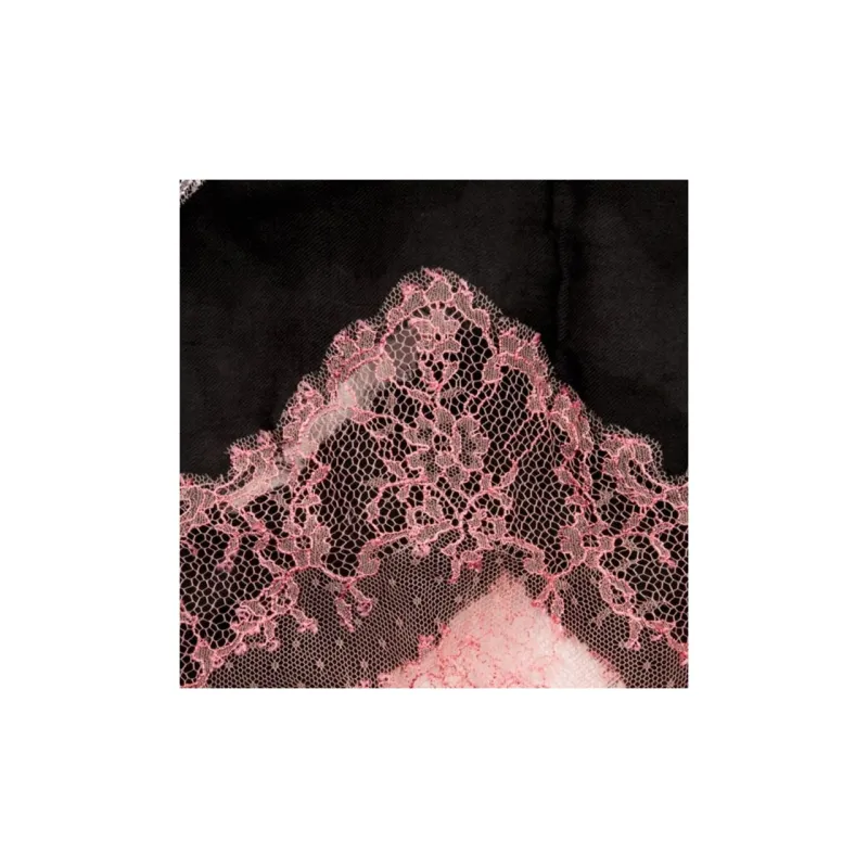 Valentino Cashmere Silk Scarves Women's Black/Pink-1