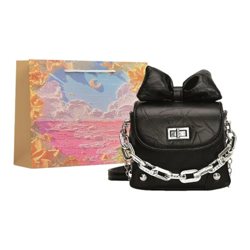 BRINCH PU Shoulder Bag Women's Black/Silver/Pink/White