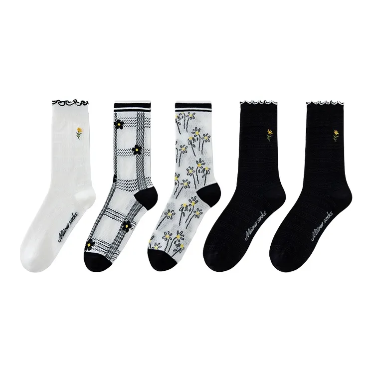 MIIOW Knee-High Socks Women's 5 Pack-5