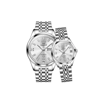 OLEVS Automatic Mechanical Movement Watch Unisex White Dial