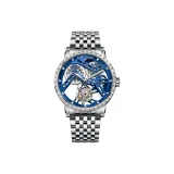 9004E9 Sea Blue Bezel-Steel Band