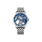 9004E9 Sea Blue Bezel-Steel Band
