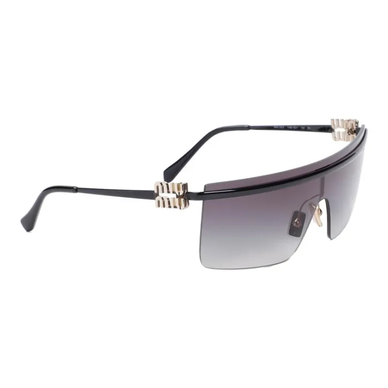 MIU MIU Acetate Square Sunglasses Women's Black-1