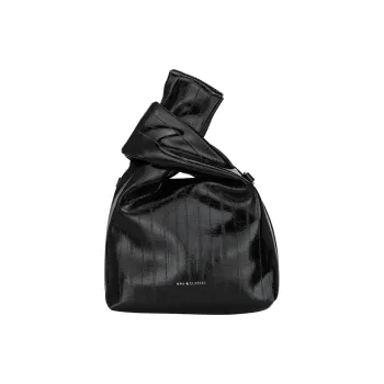 OMI Synthetic Leather One Shoulder Handbags Small Size Women's Black/White/Pink