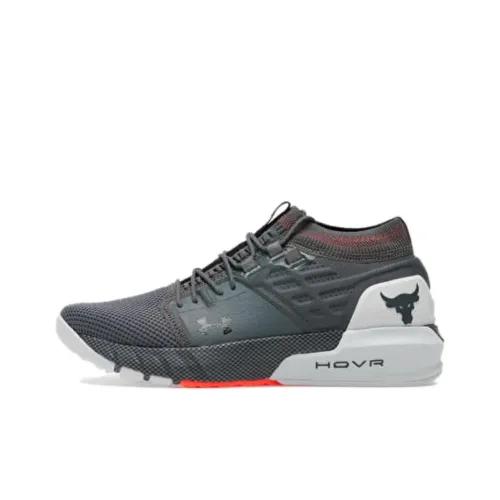 Under Armour Project Rock 2 Training Shoes Men Mid-Top Gray/Pink