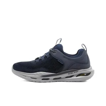 Skechers Anti Slip And Wear Resistant Breathable Low Top Casual Shoes Men's Navy