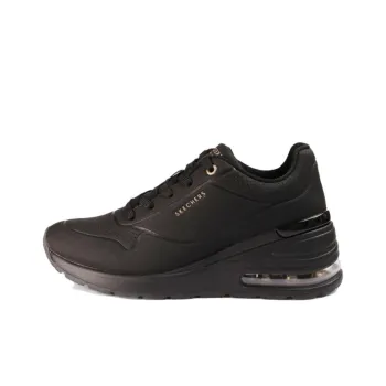 Skechers Million AirElevated Air Anti Slip Wear Resistant Low Top Casual Shoes Unisex Black