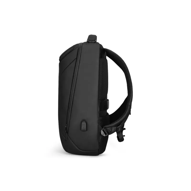 MARK RYDEN Oxford Large Capacity Student Backpack Medium Size Men's Elegant Black/Olive Green-1