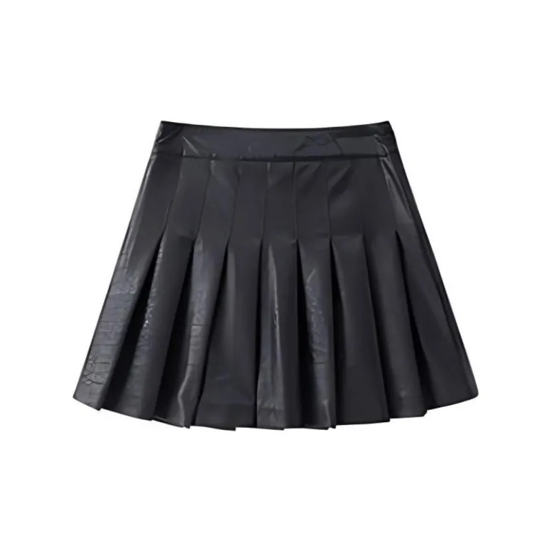 LULUALWAYS Casual Short Skirts Women's Black-1
