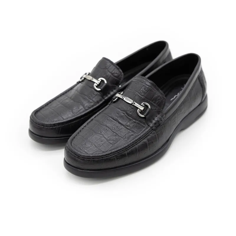 Satchi Dress Shoes Loafers Slip on Casual Leather Shoes Men's Black-2