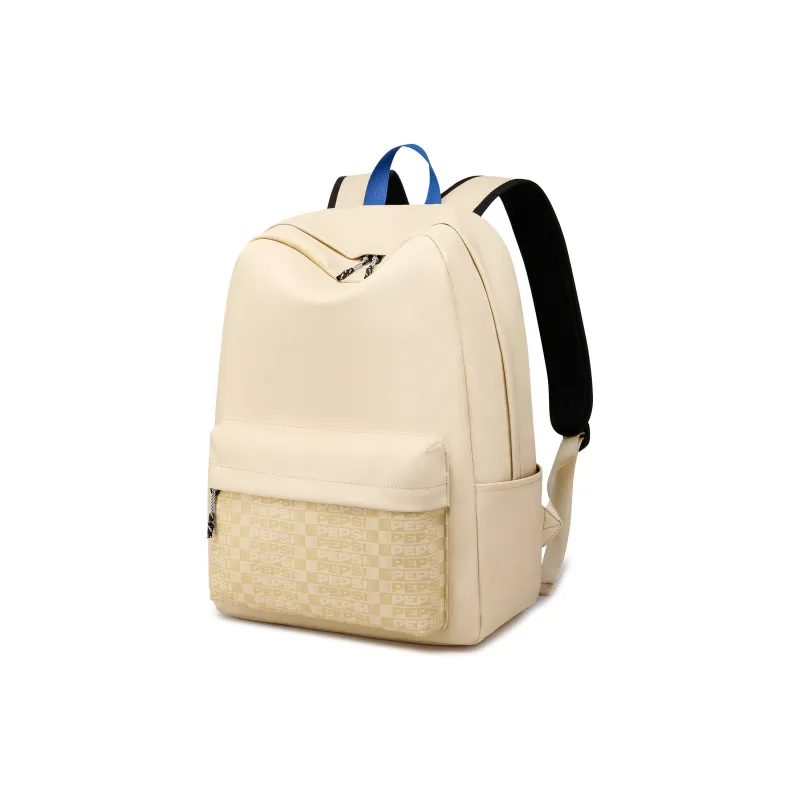 Pepsi Collaboration Water Repellent PU One Shoulder Backpack Fanny Pack Large Size Unisex Black/White-20
