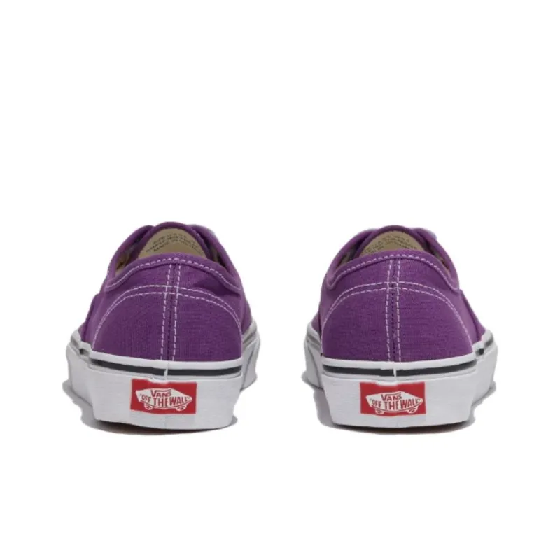 Vans Authentic Cushioning, Wear Resistant Low Top Skateboard Shoes Unisex Purple White-3
