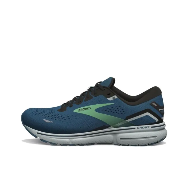 Brooks Ghost 15 Cushioning Wear Resistant Low Top Basketball Shoes Men's Blue Black-0
