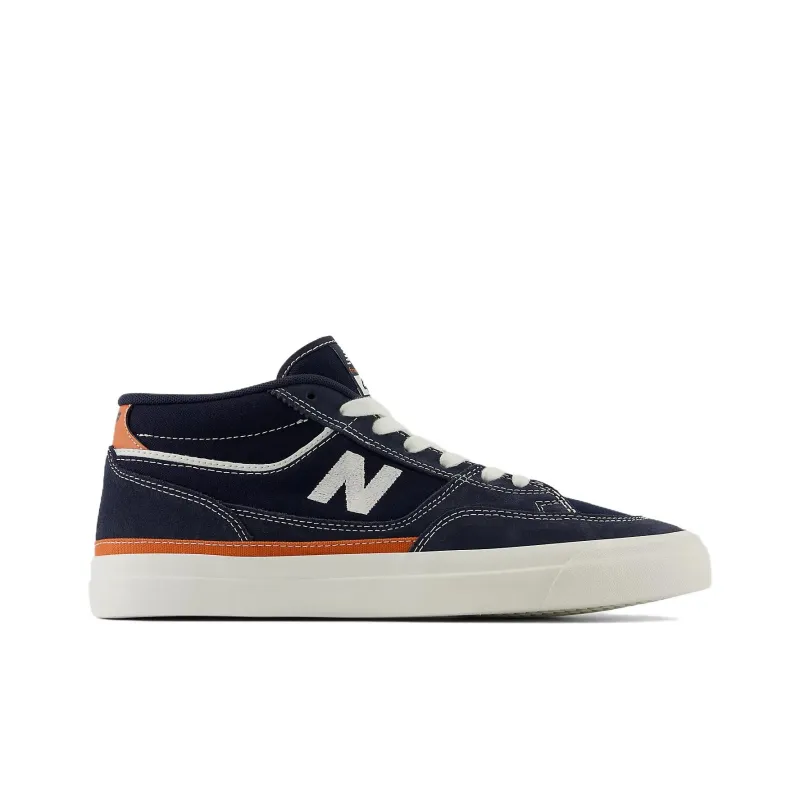 New Balance Numeric Franky Villani 417 Anti Slip Wear Resistant Mid Top Casual Shoes Unisex Blue White-1