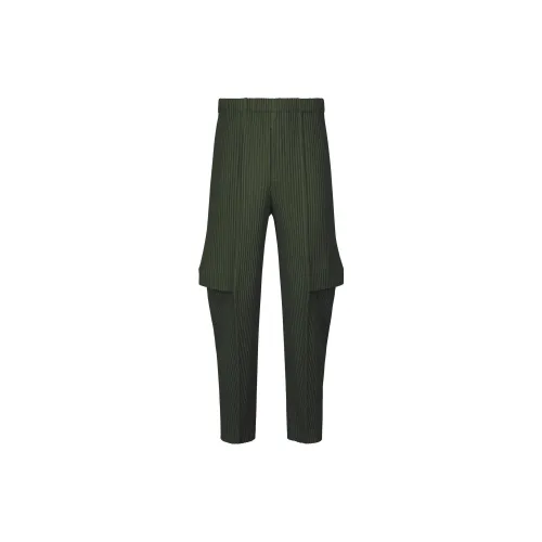 Homme Plissé Issey Miyake Cargo Pants Men Dark Green