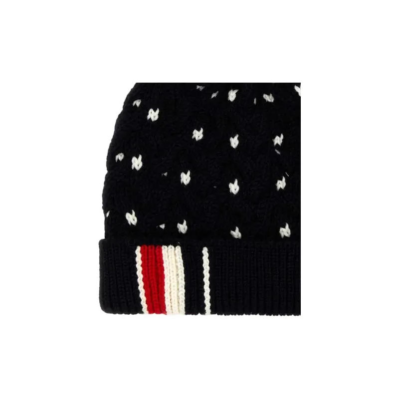 THOM BROWNE Rwb Striped Knitted Beanie-2