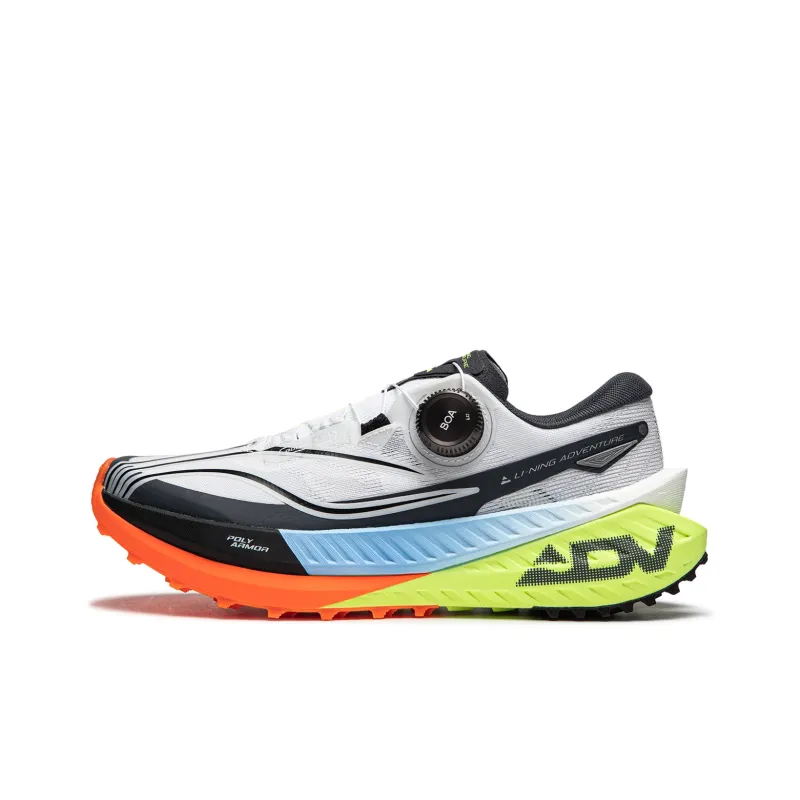 LiNing Dilu Cushioning Anti Slip And Wear Resistant Low Top Trail Running Running Shoes Women's Black White-0