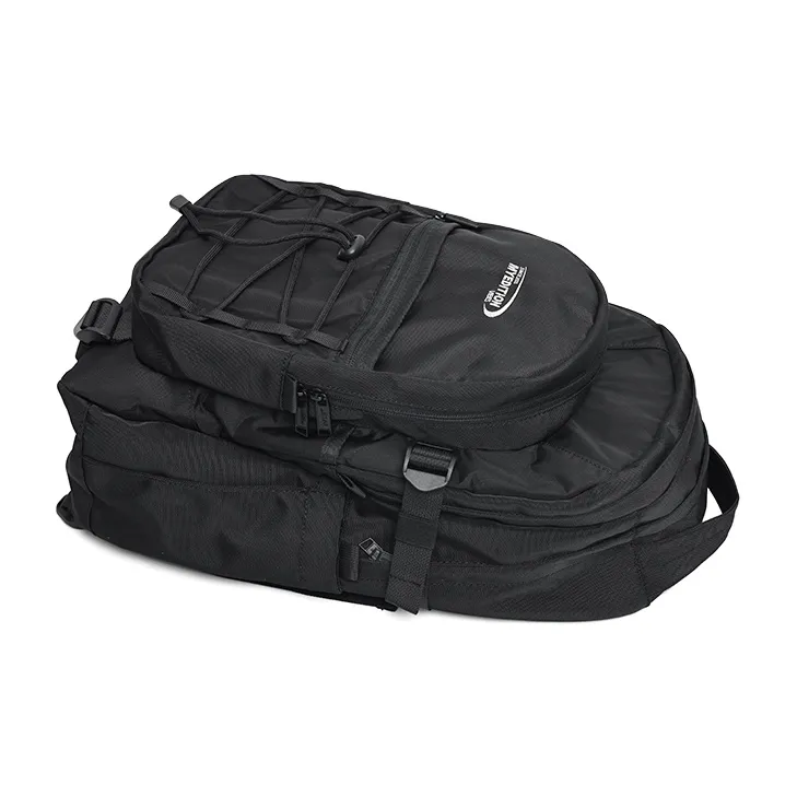MYEDITION Students Backpack Fabric Black/Purple Unisex-3