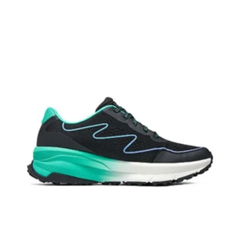 Skechers Anti Slip Wear Resistant Low Top Running Shoes Women's Black Green-1