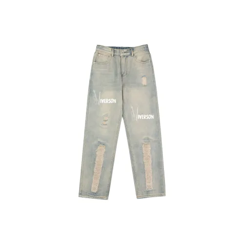 AI3 Iverson China Series Jeans Unisex Yellow Mud