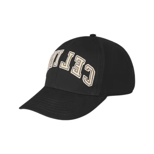 CELINE Cotton Baseball Caps Men's Black