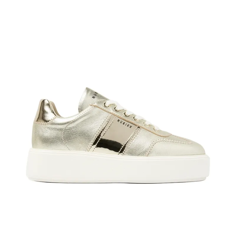 NUBIKK Elise Wing Low-Top Skateboard Shoes Women's Gold-1